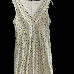 Maison Jules Lemon V-Neck Midi Dress